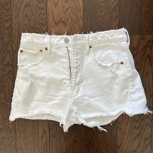 White Jean shorts
